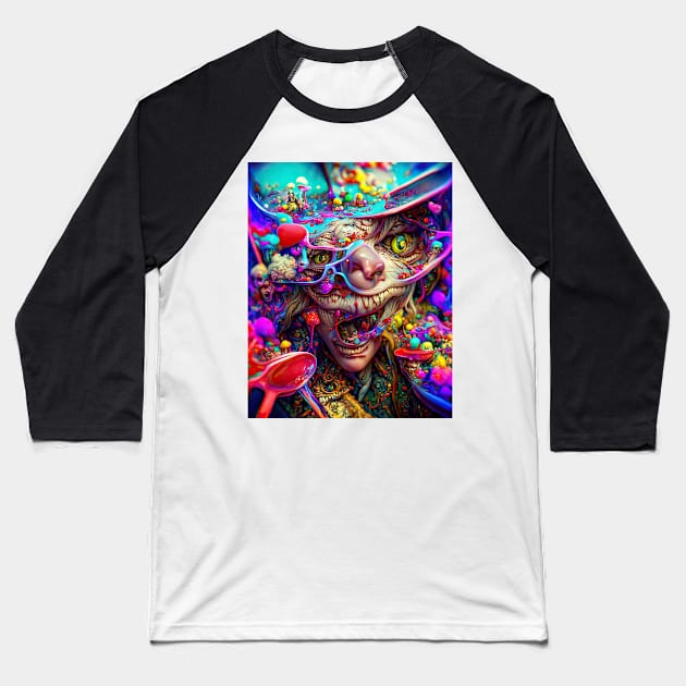 Fear And Loathing In Wonderland #52 Baseball T-Shirt by aetherialdnb